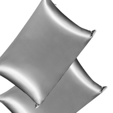 Load image into Gallery viewer, Twin Sleep Set - Pure Silk Pillowcases in Silver Grey
